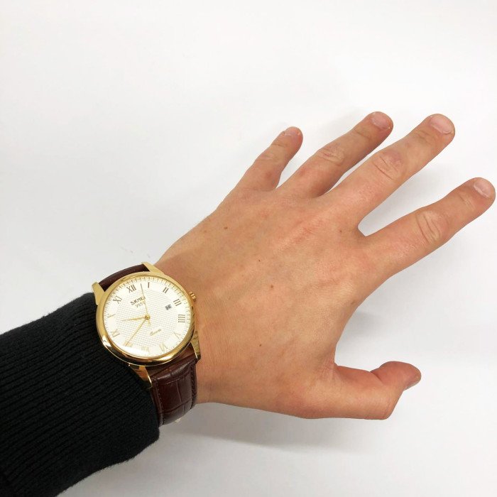 Годинник наручний чоловічий SKMEI 9058LGDWTBN-B, чоловічий круглий наручний годинник, якісний чоловічий годинник