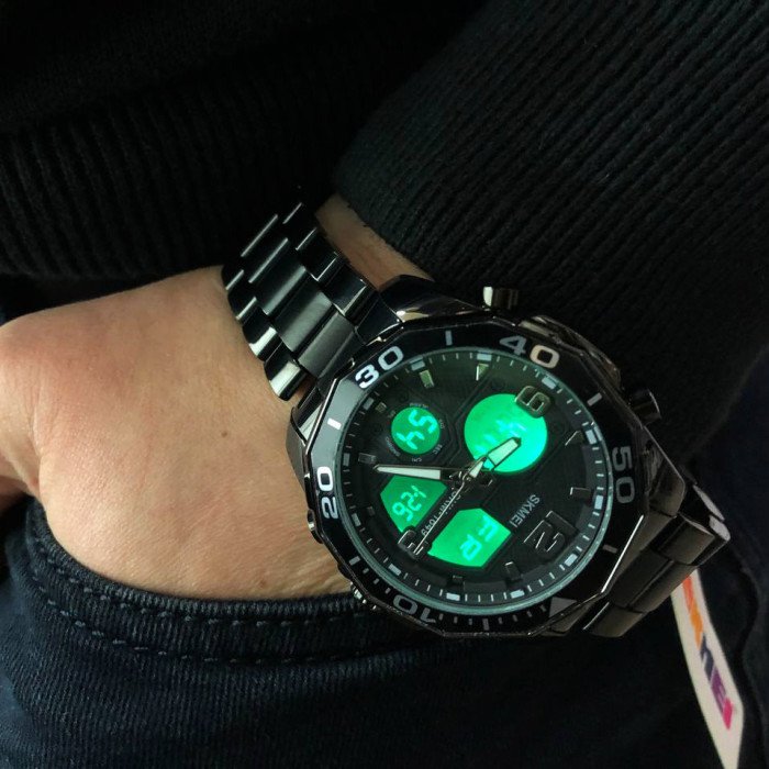 Годинник наручний чоловічий SKMEI 1649BK, оригінальний чоловічий годинник, брендовий чоловічий годинник