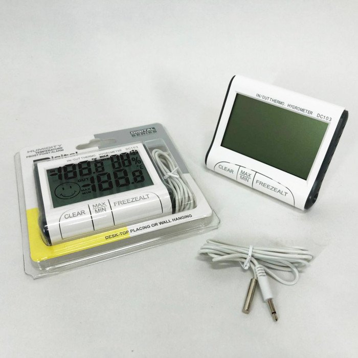 Термогігрометр Generic DC-103 метеостанція виносний датчик температури, Домашній гігрометр