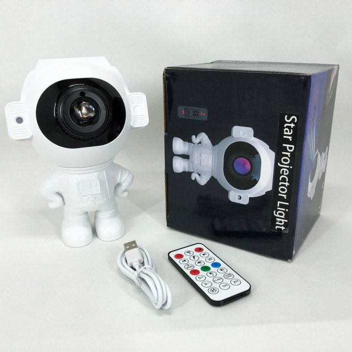 Зоряний 3D проектор Astronaut, Лазерний нічник-проектор астронавт LED, Міні лазерний проектор небо