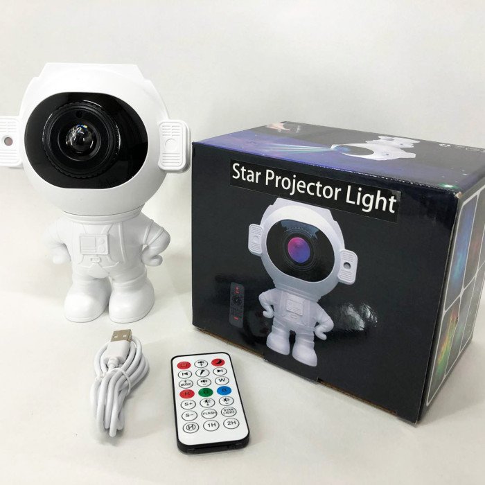 Зоряний 3D проектор Astronaut, Лазерний нічник-проектор астронавт LED, Міні лазерний проектор небо