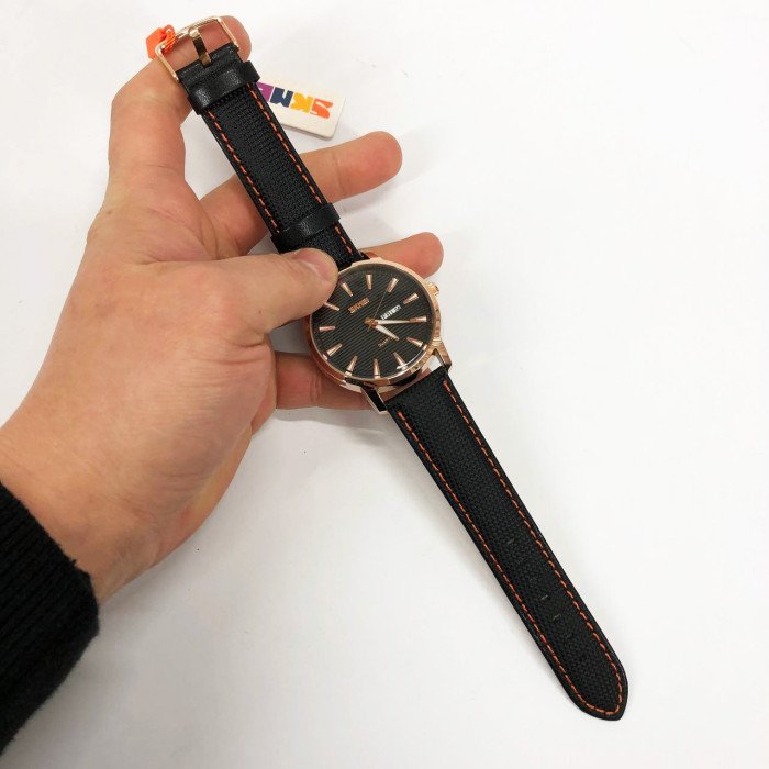 Годинник наручний чоловічий SKMEI 9303RGBK, годинник кварцовий чоловічий, стильний статусний наручний годинник стрілочний