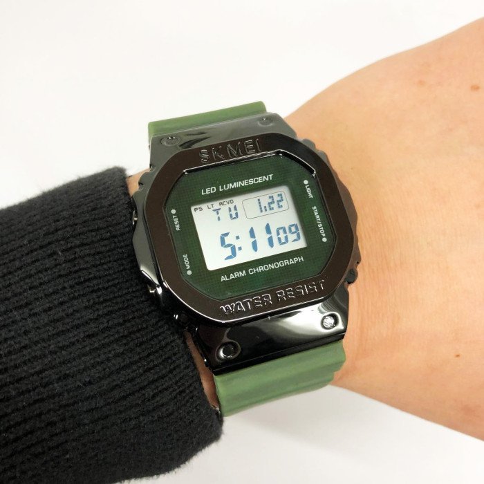 Годинник наручний чоловічий SKMEI 1851AG, годинник наручний електронний тактичний, протиударний годинник