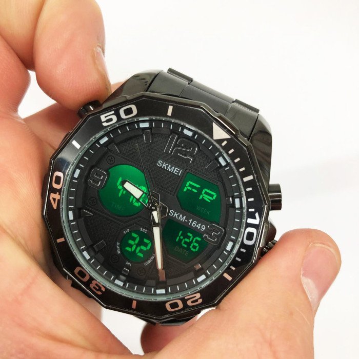 Годинник наручний чоловічий SKMEI 1649BK, оригінальний чоловічий годинник, брендовий чоловічий годинник