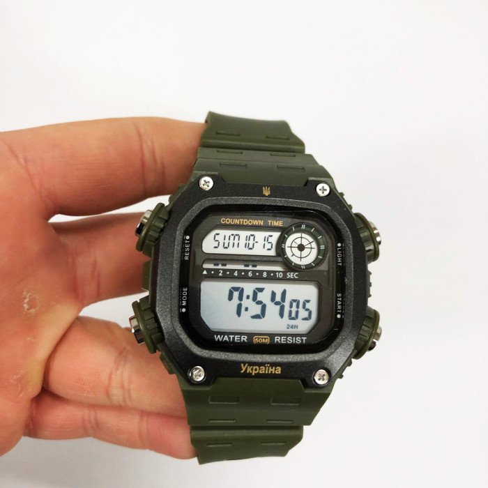 Годинник наручний чоловічий SKMEI 6212/2126AG, Годинник наручний електронний тактичний, Водостійкий годинник
