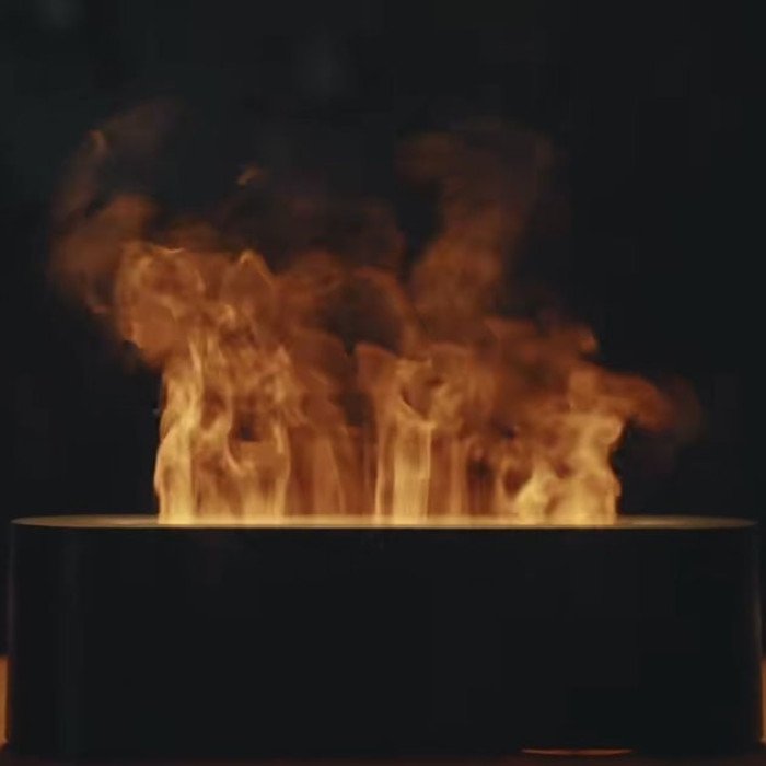 Зволожувач повітря - арома дифузор Diffuser А3 c пультом, ультразвуковий зволожувач з ефектом полум'я