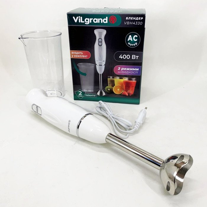 Блендер ViLgrand VBH4330. Колір: білий