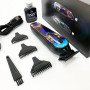 Тример акумуляторний для стрижки VGR V-260 RED, 3 насадки, LED дисплей