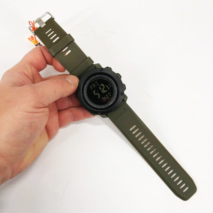 Годинник наручний чоловічий SKMEI 2095AG, годинник тактичний протиударний, армійський годинник. Колір: зелений