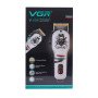 Машинка для стрижки волосся та бороди професійна VGR V-699 B з насадками та LED дисплеєм. Колір: чорний