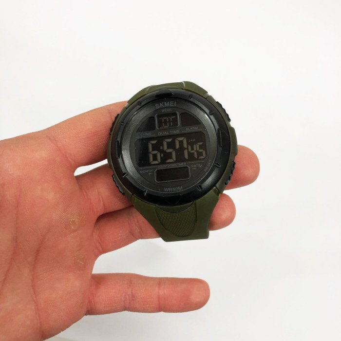 Годинник наручний чоловічий SKMEI 1656GN ARMY GREEN, годинник наручний електронний тактичний. Колір: зелений