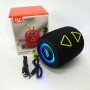 Портативна колонка TG655 5W з RGB підсвічуванням та ремінцем, Bluetooth колонка для вулиці. Колір: чорний