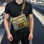 Нагрудна чоловіча сумка тактична тканинна, Нагрудна сумка кобура, Чоловіча тактична сумка барсетка