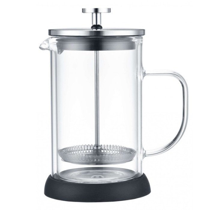 Френч-прес із подвійними стінками Con Brio CB-6480 800 мл, Заварник для чаю з пресом багаторазовий