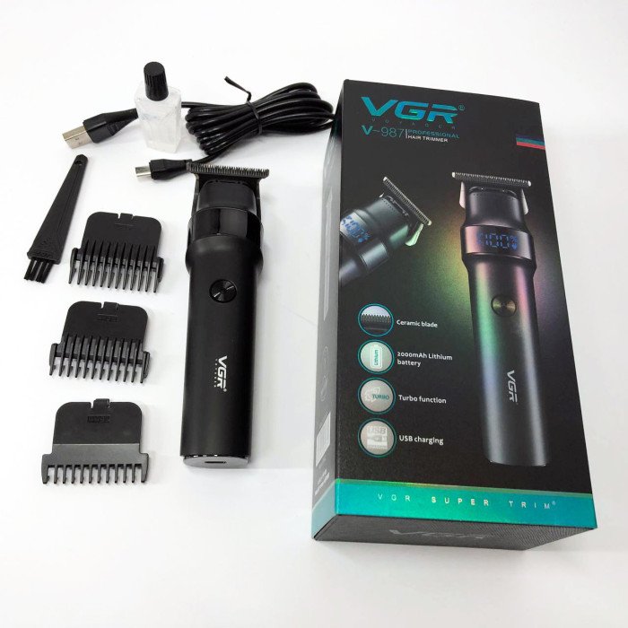 Машинка для стрижки волосся VGR V-987, Машинка для стрижки волосся бездротова, Vgr машинка для стрижки
