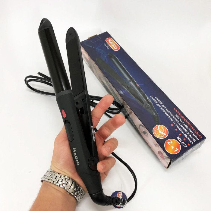 Випрямляч - плойка для волосся 2в1 MAGIO MG-677 2в1, Стайлер для укладання, Праска випрямляч