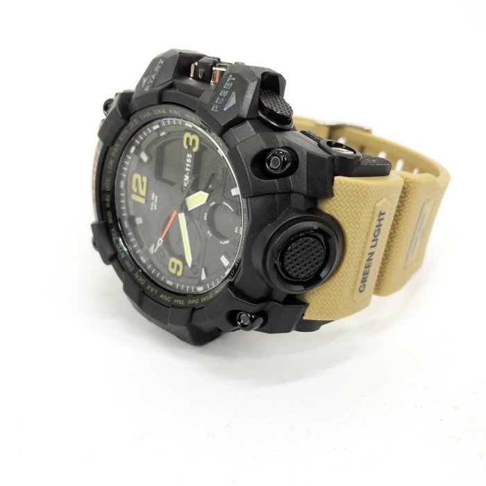 Годинник наручний чоловічий SKMEI 1155BKH KHAKI, водостійкий тактичний годинник, армійський годинник. Колір: хакі