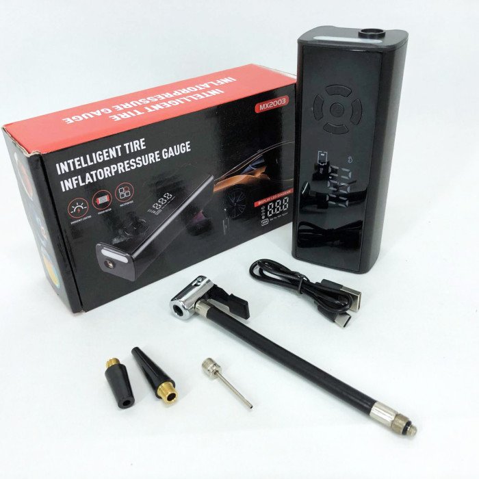 Портативний розумний насос MX20033, багатофункціональний цифровий дисплей, ліхтар, Li-Ion акумулятор