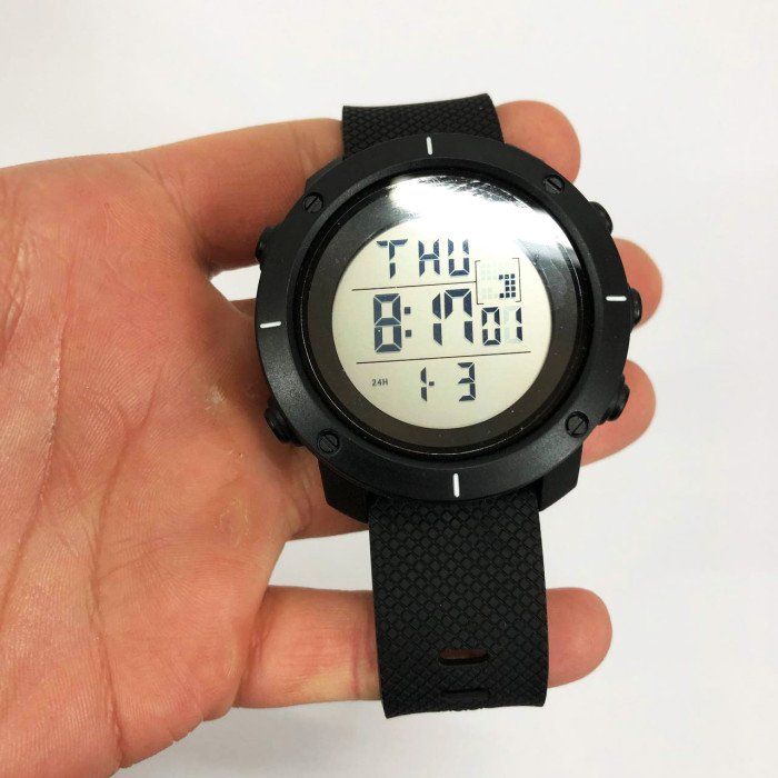 Годинник наручний чоловічий SKMEI 1213BK BLACK BIG SIZE, годинник тактичний протиударний. Колір: чорний