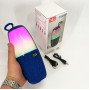 Портативна колонка TG644 5W з RGB підсвічуванням та ремінцем, музичні колонки для вулиці. Колір: синій