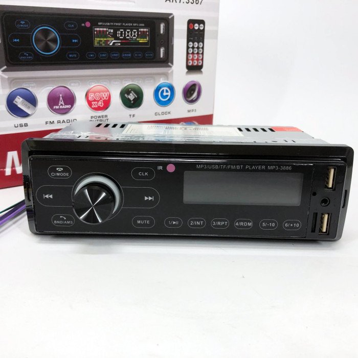 Автомагнітола з сенсорним дисплеєм MP3 3886 ISO 1DIN багатофункціональна, Мультимедіа для автомобіля