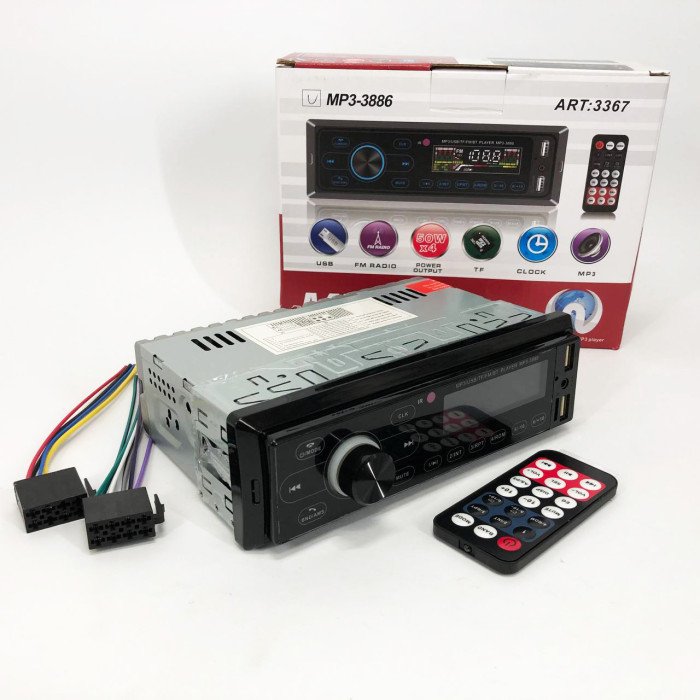 Автомагнітола з сенсорним дисплеєм MP3 3886 ISO 1DIN багатофункціональна, Мультимедіа для автомобіля