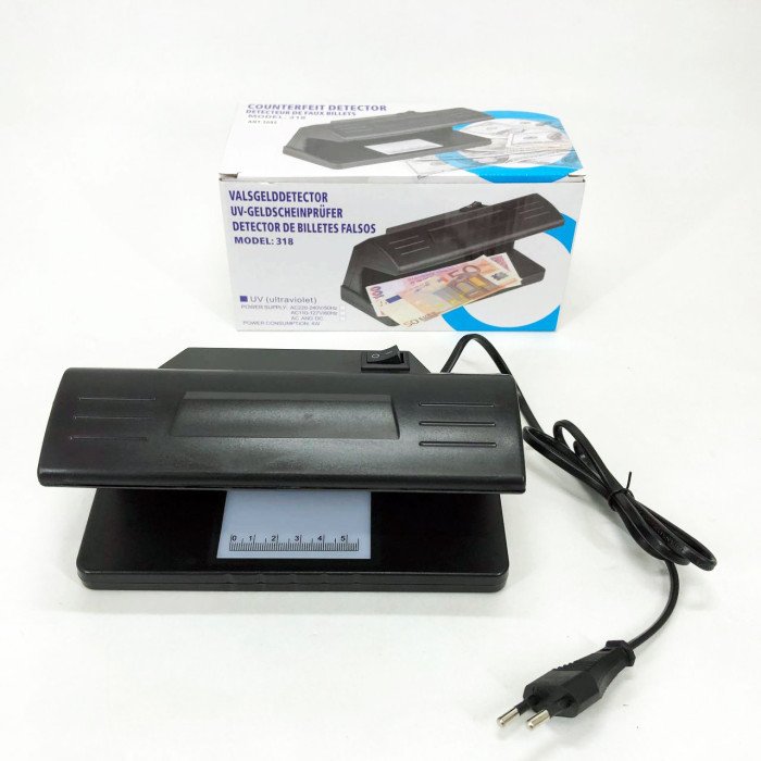 Детектор валют ультрафіолетовий Counterfeit Money Detector UV Ultraviolet Light 318