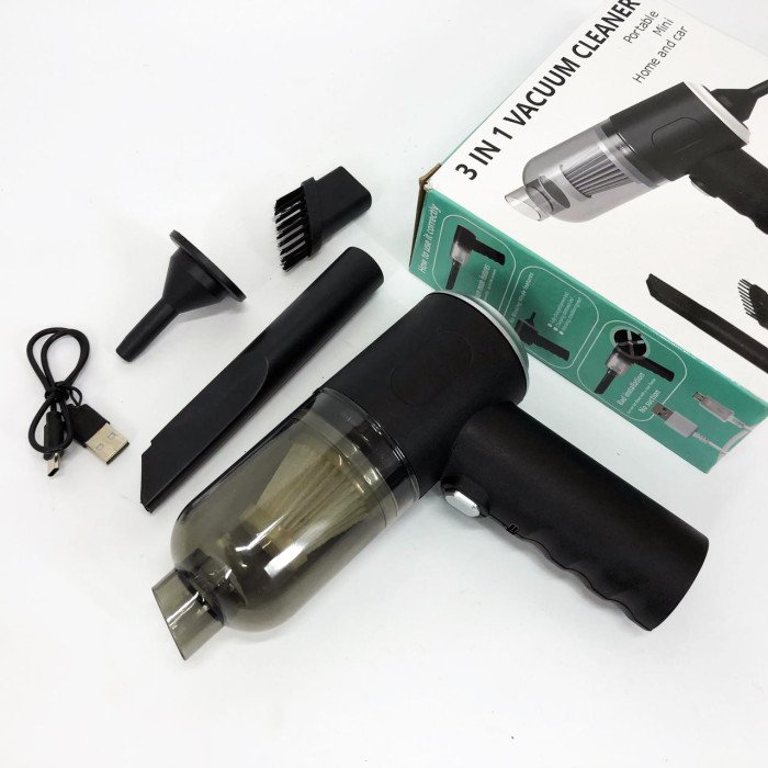 Ручний міні акумуляторний пилосос для машини / будинку з насадками AS-228