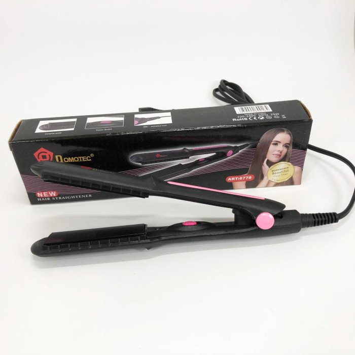 Щипці, плойка прасок DOMOTEC MS-4905, Щітка щипці для випрямлення волосся. Колір: рожевий