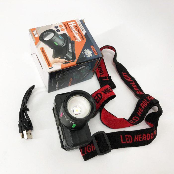 Ліхтар налобний KX-1832-TG, Потужний ліхтар для риболовлі, Ліхтарик на голову для домашніх робіт