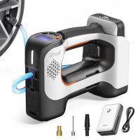 Аккумуляторный компрессор с фонарем Litheli питание от павербанка УМБ Litheli Power Bank 20000 мАч 45Вт