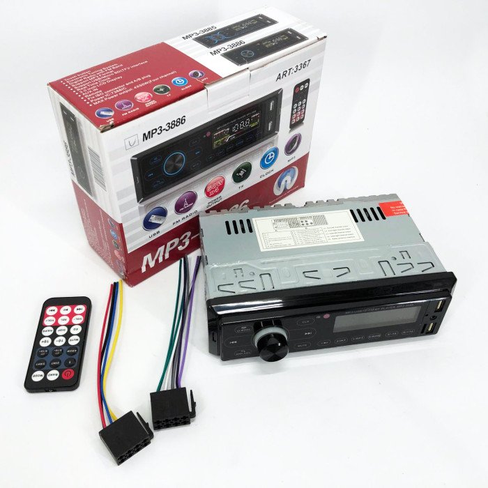 Автомагнітола з сенсорним дисплеєм MP3 3886 ISO 1DIN багатофункціональна, Мультимедіа для автомобіля