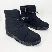 Черевики жіночі зимові утеплені 40р 26см Калоші утеплені чорного кольору