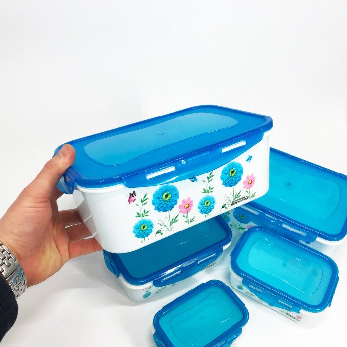 Набір контейнерів UNIQUE UN-1514 5шт. Колір: блакитний