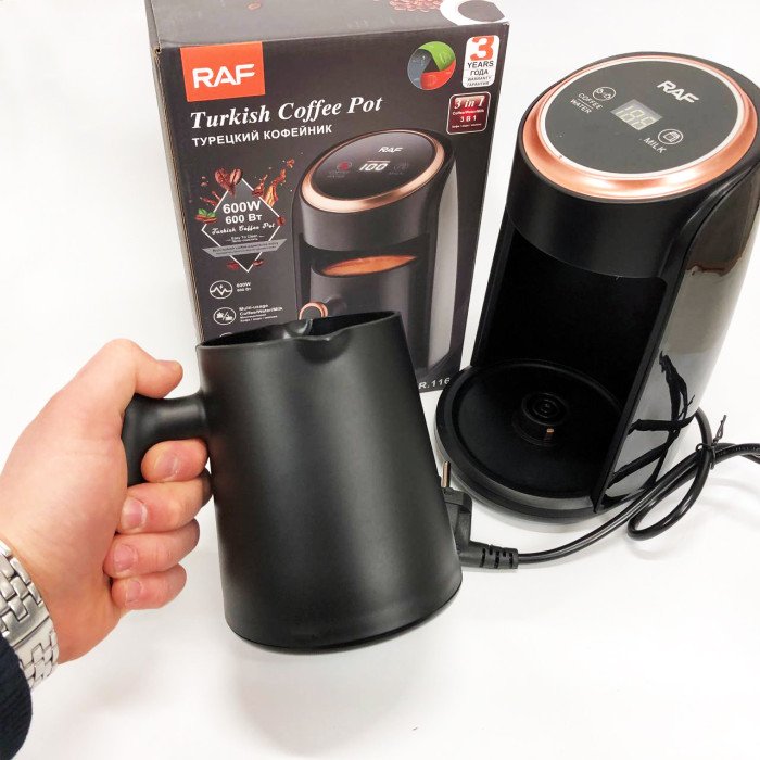 Кавоварка електрична RAF-R.116, чашка кавова з підігрівом, турка
