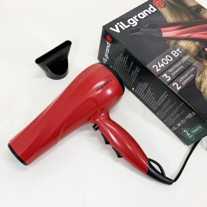 Фен Vilgrand VHD-2430 Колір: червоний