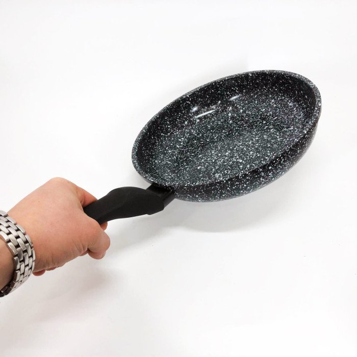 Сковорода Unique UN-5103-22 з антипригарним покриттям 22см Сірий граніт