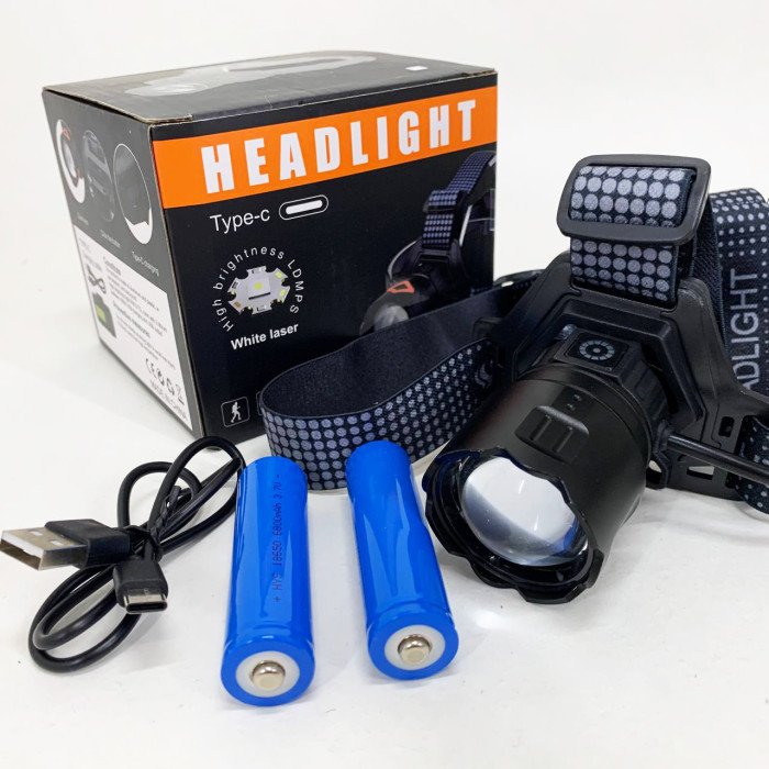 Ліхтар налобний 8505 WHITE LASER LED PM10-4TG (White+Yellow+Blue+Red) 2x18650