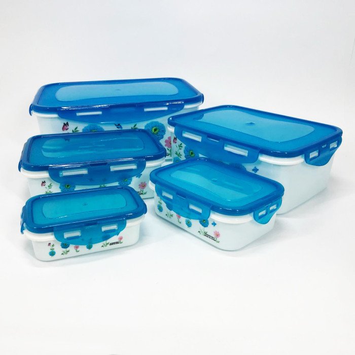 Набір контейнерів UNIQUE UN-1514 5шт. Колір: блакитний