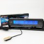 Автомобильные часы с подсветкой VST-7013V вольтметр, 2 термометра Авточасы с выносным термометром