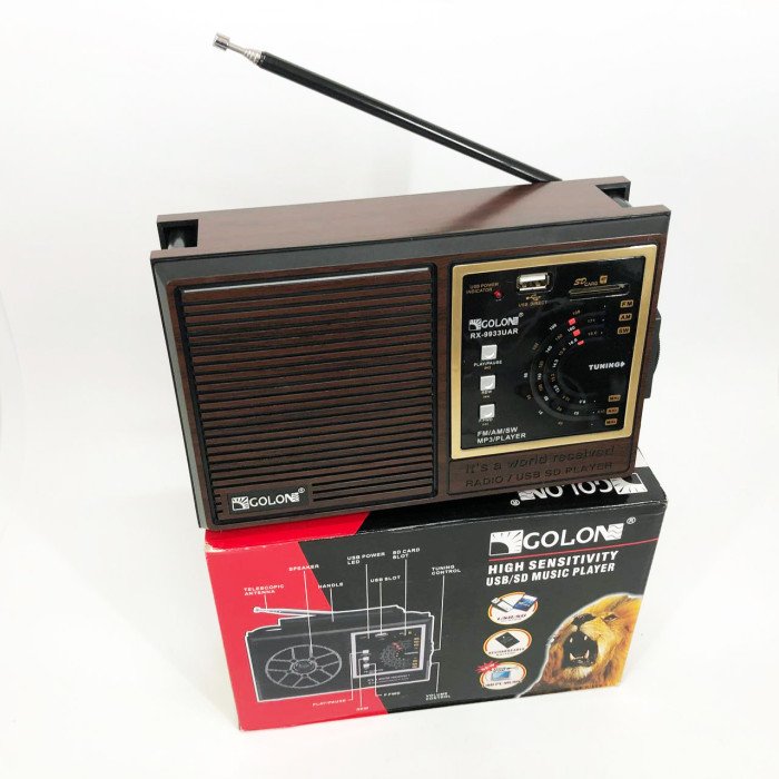 Радіоприймач акумуляторний автономний GOLON RX-9933UAR, Радіо приймачі від мережі