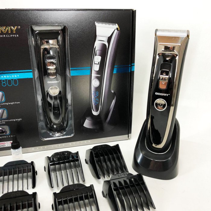 Машинка для стрижки акумуляторна 5 в 1 Gemei GM-800 професійний триммер, електробритва для волосся
