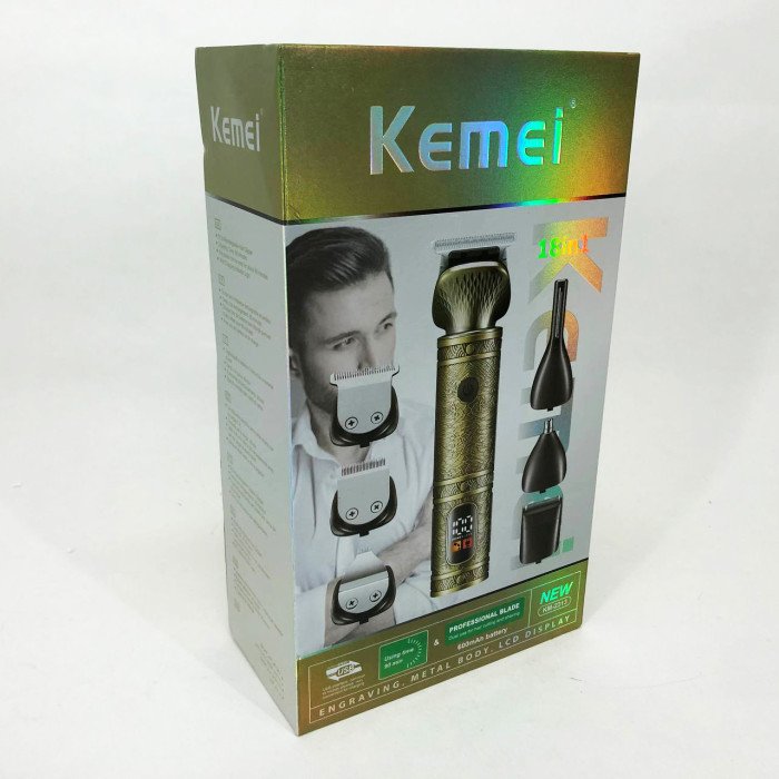 Тример 18 в 1 Kemei KM-2313, Універсальний триммер для чоловіків хороші машинки для стрижки волосся для дому