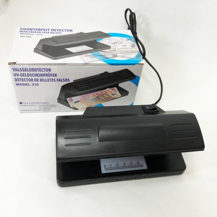 Детектор валют ультрафіолетовий Counterfeit Money Detector UV Ultraviolet Light 318