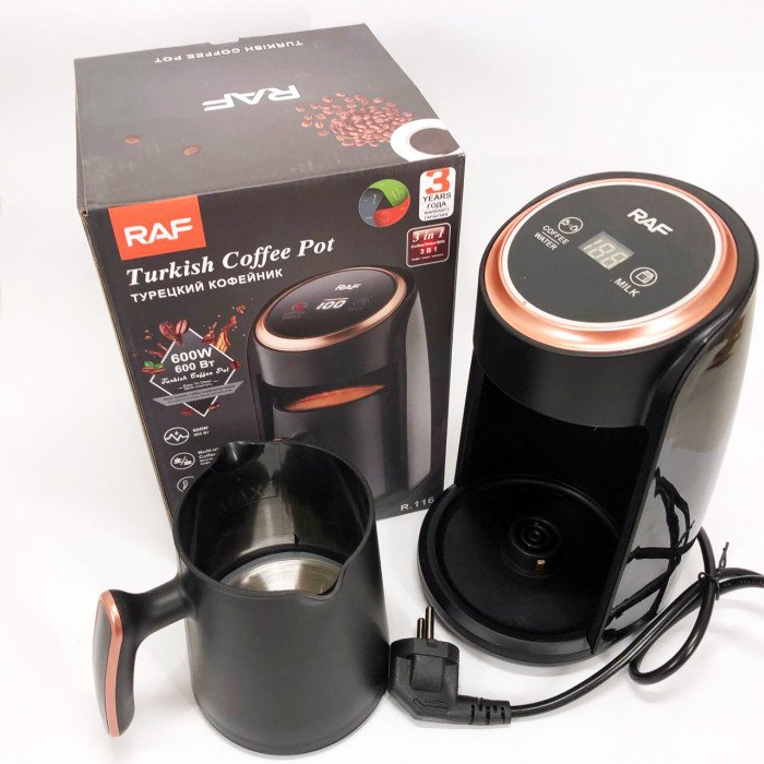 Кавоварка електрична RAF-R.116, чашка кавова з підігрівом, турка