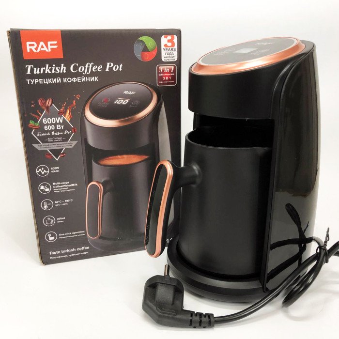 Кавоварка електрична RAF-R.116, чашка кавова з підігрівом, турка