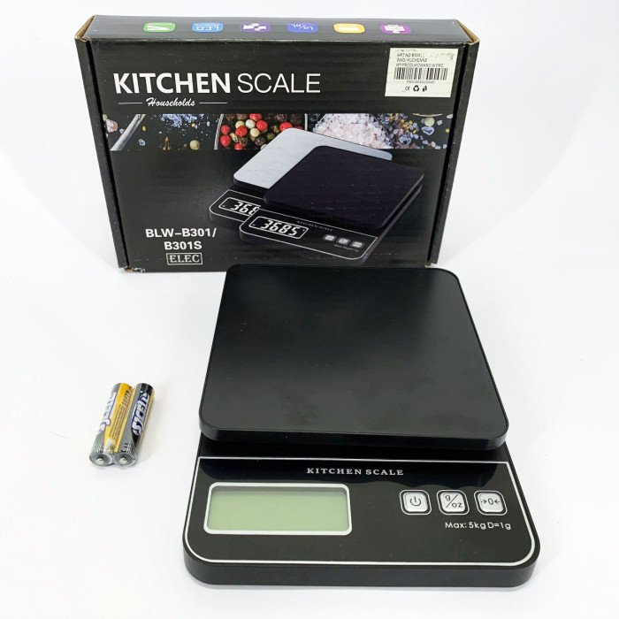 Ваги кухонні електронні B301, 5кг (1г)