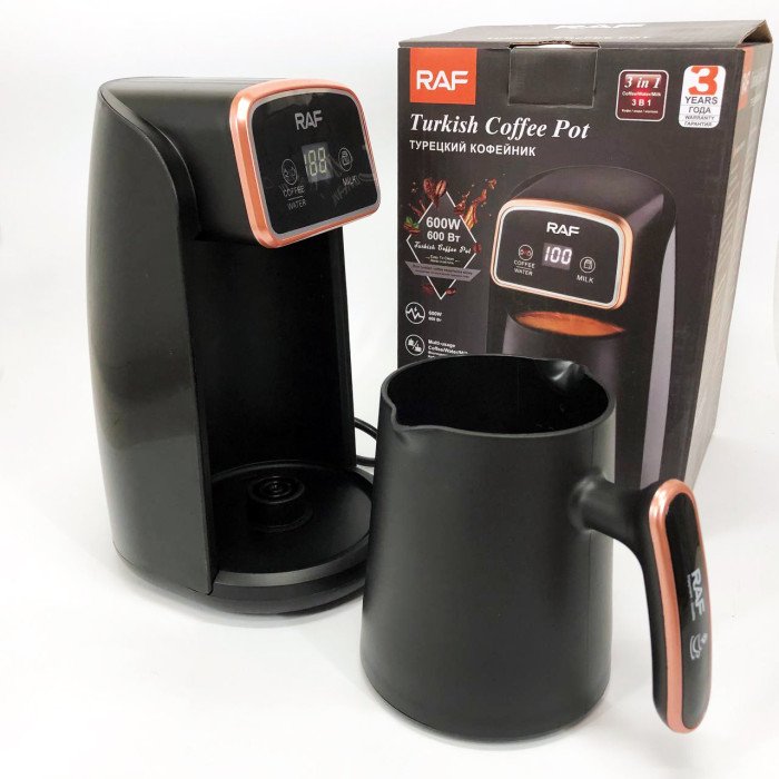 Кавоварка електрична RAF R.117, 300 мл, 600 Вт, чашка кавова з підігрівом, турка
