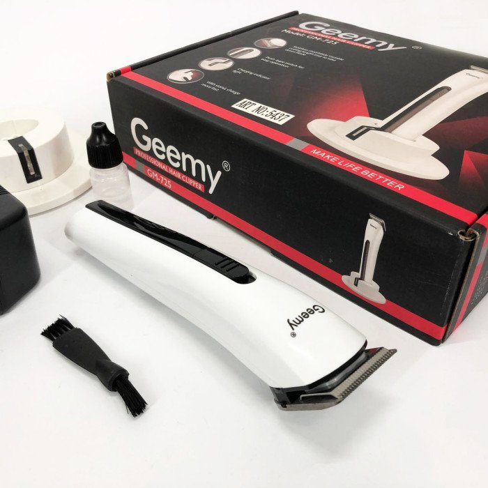 Бездротова машинка для стрижки волосся GEMEI GM-725, Професійна бритва-машинка для стрижки волосся