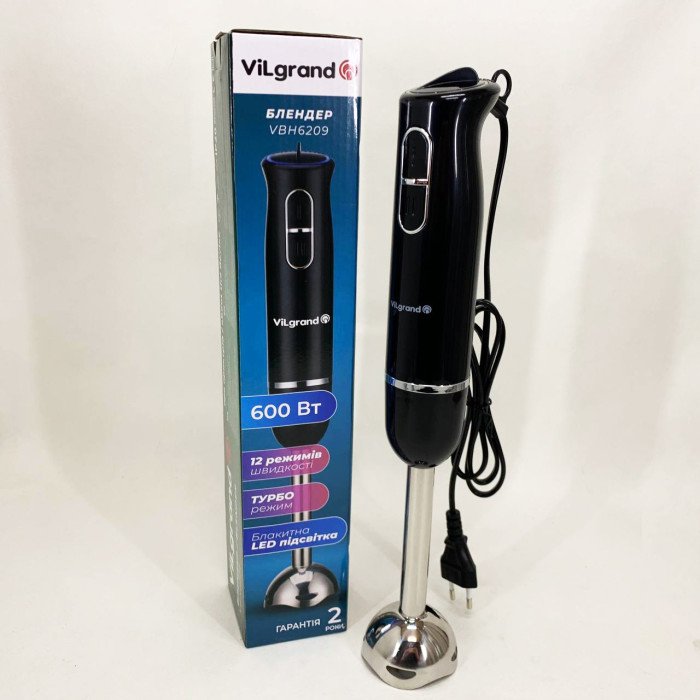Блендер ViLgrand VBH6209. Колір: чорний